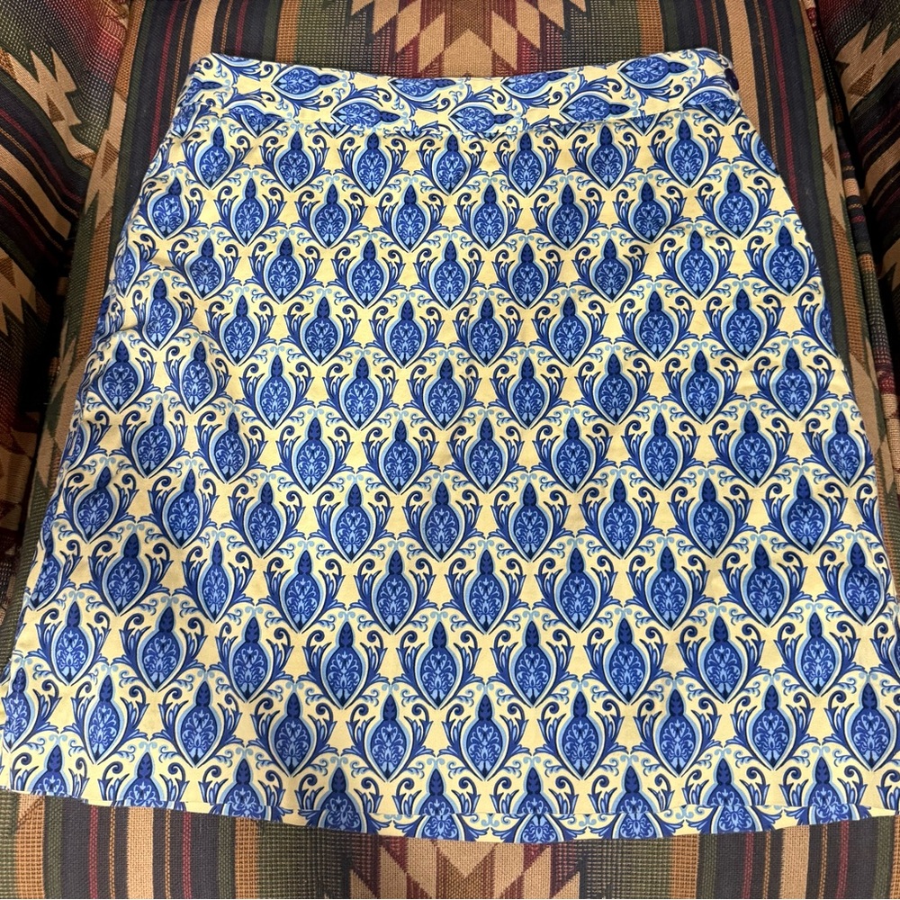 Blue and Yellow Golf Skirt